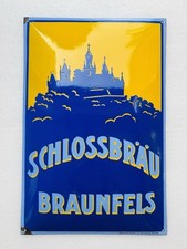 Emailschild schlossbräu braun gebraucht kaufen  Schiffweiler