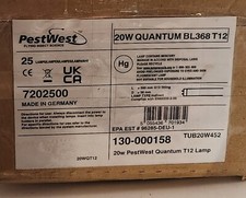 Lâmpada fluorescente PestWest - TUB20W452 - 20W Quantum BL - 590mm G13 - Caixa com 20 comprar usado  Enviando para Brazil