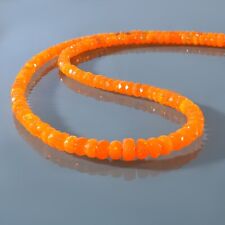 Usado, Opala laranja mexicana natural 4-5mm contas corrente prata feito à mão colar de fio comprar usado  Enviando para Brazil