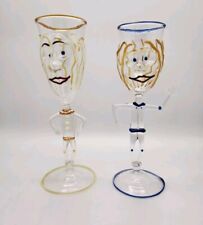 art pair glass goblet for sale  Laguna Niguel