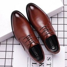Usado, Sapatos sociais masculinos de couro formal social masculino casual negócios biqueira pontiaguda comprar usado  Enviando para Brazil