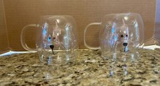 (2) Caneca de café Bear copo de café de vidro transparente copos isolados de parede dupla - 250 ml - comprar usado  Enviando para Brazil