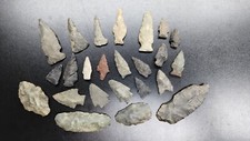 24 artefatos indígenas de ponta de flecha de Nova York rio Hudson nativo americano., usado comprar usado  Enviando para Brazil