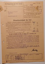 Bürgersteuerbescheid 1942 lei gebraucht kaufen  Leisnig