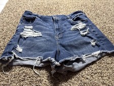 SHORTS JEANS FEMININO AE AMERICAN EAGLE CURVY HI RISE SHORTIE NEXT LEVEL STRETCH 16 comprar usado  Enviando para Brazil