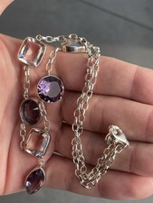 Silver amethyst pendant for sale  BRIGHTON