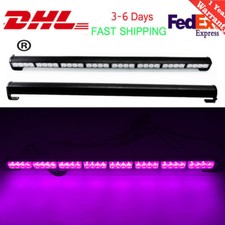 Usado, 32 LED 35,5" Consultor de Tráfego de Emergência Flash Barra de Luz Estroboscópica Aviso Roxo comprar usado  Enviando para Brazil