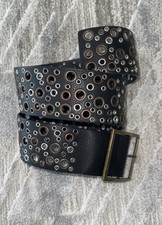 Brown leather grommet for sale  LONDON