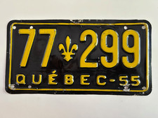 1955 quebec license for sale  Poughkeepsie