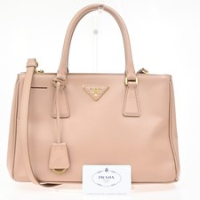 Bolsa de mão PRADA logotipo 2 vias couro saffiano rosa GHW Itália 14KA872 comprar usado  Enviando para Brazil