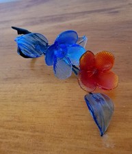 Usado, Decoração floral MCM haste de flor de vidro derramado 7 polegadas comprar usado  Enviando para Brazil