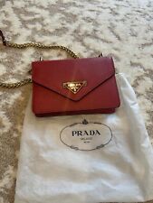 Red prada saffiano for sale  STOKE-ON-TRENT