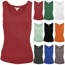 Colete feminino rico em algodão ex M S verão sol com nervuras elástico sem mangas tamanho Reino Unido comprar usado  Enviando para Brazil