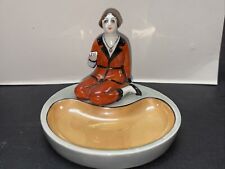 Art-deco Noritake Lady Sitting Pin Prato 3,5" de altura 5" de largura Antigo-Vintage Raro comprar usado  Enviando para Brazil