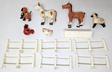 Vintage lata 70. Fisher Price Mali ludzie Zabawa Rodzina Barnyard Przyjaciele Farma #117 Zabawka, używany na sprzedaż  Wysyłka do Poland