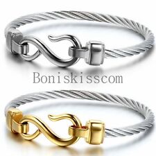Berloque Love Infinity Symbol cabo de aço inoxidável pulseira feminina, usado comprar usado  Enviando para Brazil
