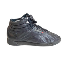 Tênis Reebok Freestyle Hi High Top Feminino 6.5 Preto Sintético com Cadarço e Alça comprar usado  Enviando para Brazil