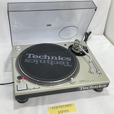 Gramofon Technics SL-1200MK5 srebrny z osłoną przeciwpyłową bezpośredni napęd DJ z Japonii na sprzedaż  Wysyłka do Poland