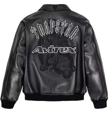 NOVA Jaqueta Bombardeiro Avirex x Trapstar Couro – Preta – Edição Limitada Streetwear comprar usado  Enviando para Brazil