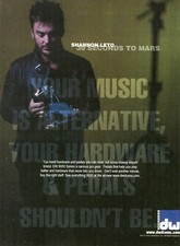 2010 Print Ad DW 9000 Bass Drum Pedal w Shannon Leto 30 Thirty Seconds To Mars comprar usado  Enviando para Brazil