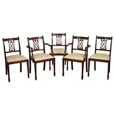 CONJUNTO FUNNELL BEVAN ESTILO HEPPLEWHITE 5 CADEIRAS DE JANTAR ASSENTOS ESTOFADOS CREME J1, usado comprar usado  Enviando para Brazil