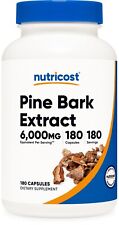 Extrato de casca de pinheiro Nutricost 6000mg, 180 cápsulas - Não transgênico, sem glúten comprar usado  Enviando para Brazil