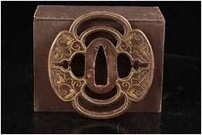 Japão antigo era Edo arabesco Hyotan Tsuba caixa de ferro espada lâmina armadura katana comprar usado Japão antigo era Edo arabesco Hyotan Tsuba caixa de ferro espada lâmina armadura katana comprar usado  Enviando para Brazil