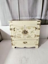 Caixa de joias vintage japonesa antiga de laca branca, enormes pássaros pintados de ouro e..., usado comprar usado  Enviando para Brazil