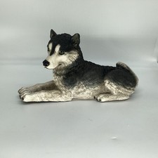 Estatuária Universal 16" Lobo Cinza Olhos Cinzentos Vidrados Estatueta de Giz comprar usado  Enviando para Brazil