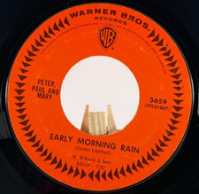PETER, PAUL & MARY 45 RPM EARLY MORNING RAIN / THE RISING OF THE MOON—VG comprar usado  Enviando para Brazil