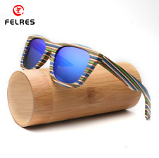 FELRES Handmade Unisex madeira polarizada óculos de sol armação de madeira óculos de moda, usado comprar usado  Enviando para Brazil