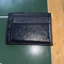 Carteira masculina Hugo Boss couro preto porta-cartões ótimo estado comprar usado  Enviando para Brazil