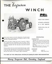 Ferguson winch brochure for sale  Shipping to Ireland