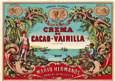 Ancienne étiquette cacao d'occasion  Bordeaux-