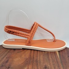 Usado, Sandálias femininas Melissa Flash 9 laranja branco gelatina tanga tira no tornozelo comprar usado  Enviando para Brazil