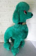 Adorável brinquedo vintage de pelúcia turquesa POODLE cachorro 18" com coleira e original. Etiqueta comprar usado  Enviando para Brazil