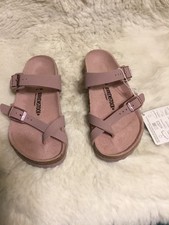 Sandálias Birkenstock para meninas Mayari Birko-Flor tamanho 2 EUA (33) fabricadas na Alemanha, usado comprar usado  Enviando para Brazil