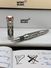 Luxuosa caneta esferográfica Montblanc metal C rupyard Kipling prata+verde{tinta azul}, usado comprar usado  Enviando para Brazil