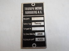 Typenschild schild twn gebraucht kaufen  Goch