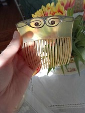 Peine de pelo Art Nouveau, cuerno, plata y amatista. Vintage/antiguo segunda mano  Embacar hacia Mexico