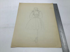 Desenho original feminino MODA -- 1944 -- DANÇARINA SENHORA, sapatos atados nas pernas comprar usado  Enviando para Brazil