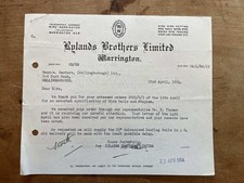 1954 letter ryland for sale  UK