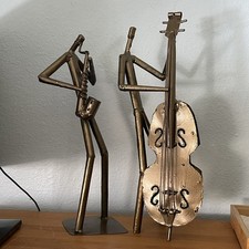 Z GALLERIE Metal TUBE ART saxofone e baixista escultura banda de jazz comprar usado  Enviando para Brazil