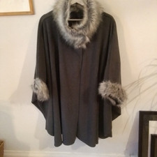 Grey charcoal poncho for sale  SUDBURY