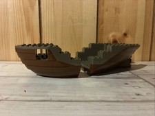 Lote LEGO 2x peças de navio pirata casco barco marrom cinza arco e estrela 6271, 6268  comprar usado  Enviando para Brazil