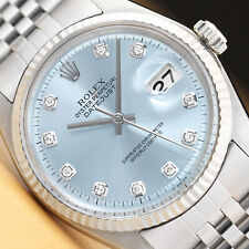 Herren Rolex Datejust Eisblau Diamant 18K Weiss Gold & Edelstahl Armbanduhr comprar usado  Enviando para Brazil