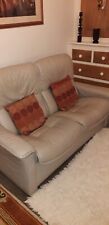 Leather reclining sofa for sale  OLDHAM