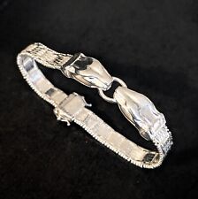 Pulseira Pantera Vintage Italiana MILOR UltraFine™ .950 Premium Liga de Prata Estado Perfeito comprar usado  Enviando para Brazil