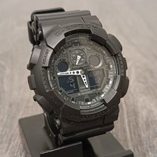 Usado, Relógio Casio G-Shock GA-100 analógico/digital pulseira preta, ponteiros brancos GA-100-1A1 comprar usado  Enviando para Brazil