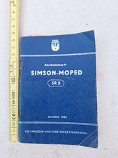 Betriebsanleitung simson sr2 gebraucht kaufen  Magdeburg